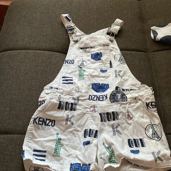 Kenzo Kids Girls Printed Dungarees and top size 10​​ - Picture 3 of 4